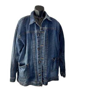Men's Vintage Denim Button-Up Jacket